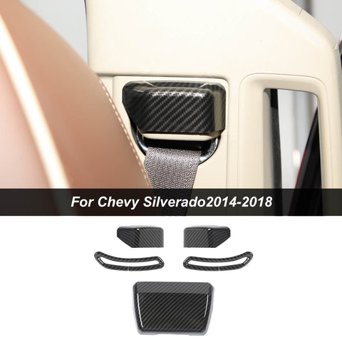 Seat Belt Buckle Decor Cover Trim Bezels For Chevy Silverado /GMC Sierra 2014-2018 Accessories | CheroCar