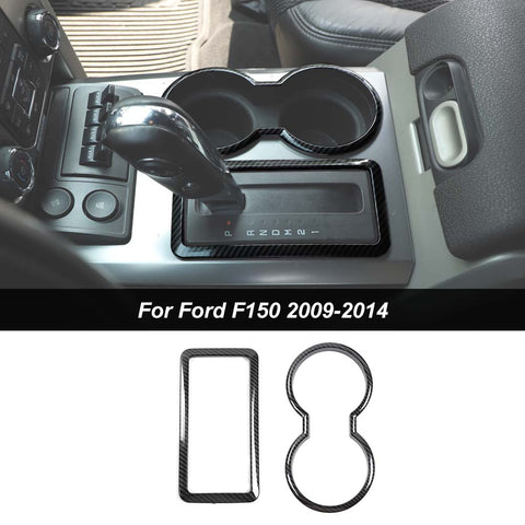 Gear Shift Panel & Cup Holder Cover Trim For 2009-2014 Ford F150｜CheroCar