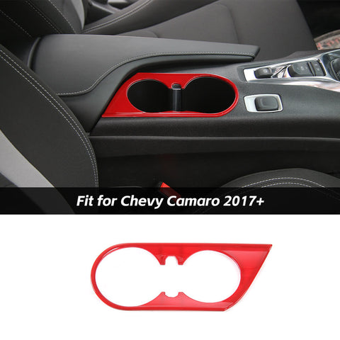 Front Water Cup Holder Cover Trim Bezels For Chevrolet Camaro 2017+ Accessories | CheroCar
