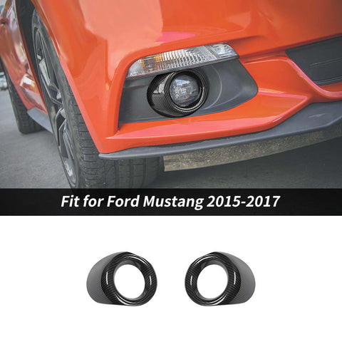 2x Front Fog Light Lamp Molding Cover Trim Bezel For Ford Mustang 2015-2017 Accessories | CheroCar