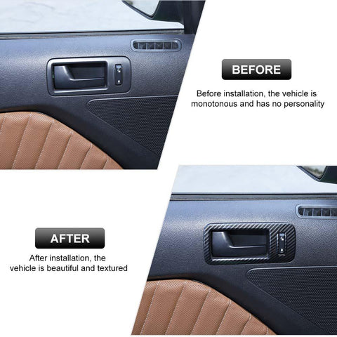 Interior Door Handle Cover Trim Decor Frame For Ford Mustang 2004-2014 Accessories | CheroCar