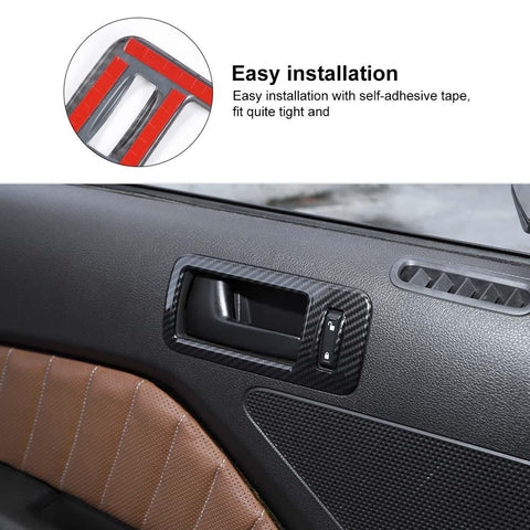 Interior Door Handle Cover Trim Decor Frame For Ford Mustang 2004-2014 Accessories | CheroCar