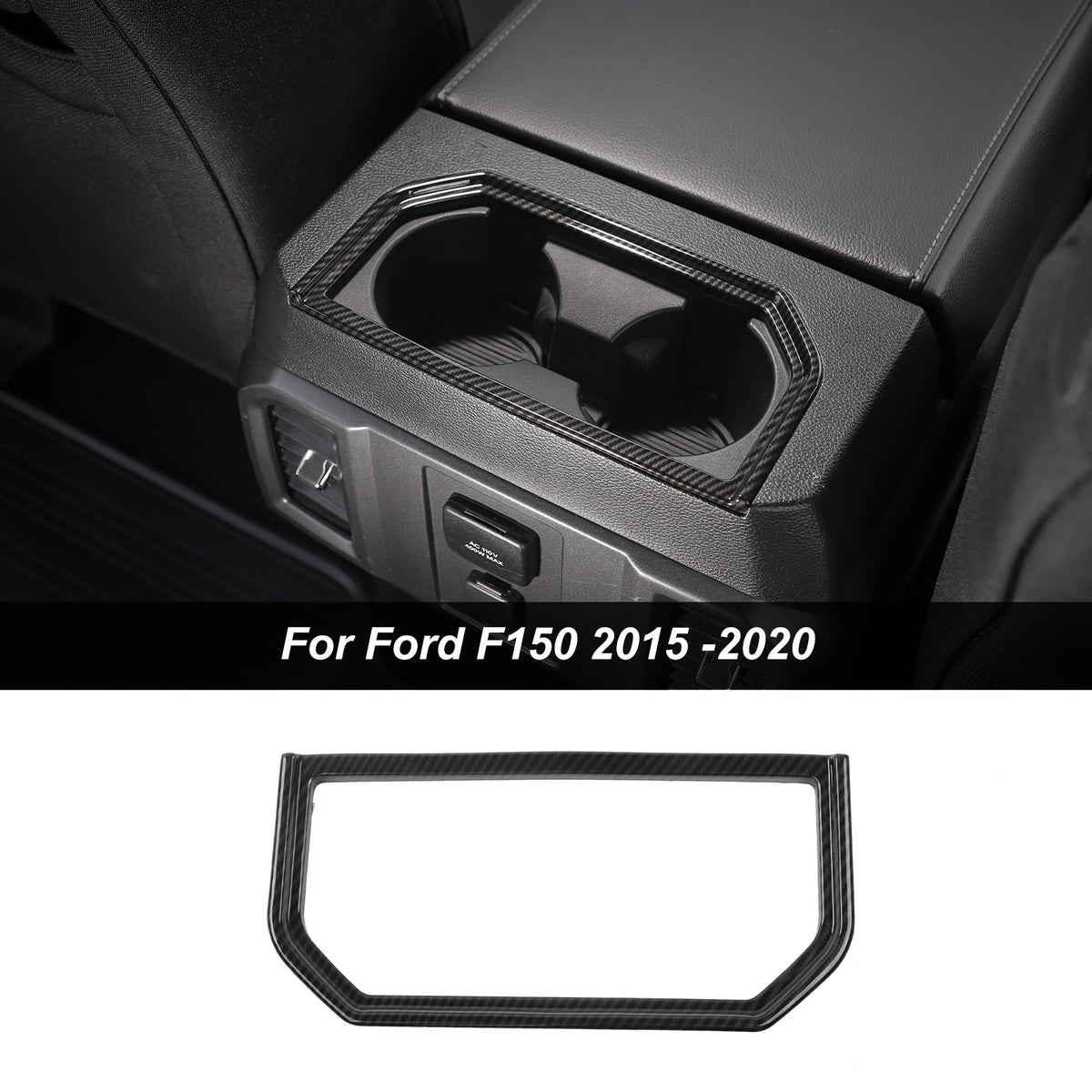 Center Central Armrest Box Cup Holder Trim For Ford F150 2015-2020｜CheroCar
