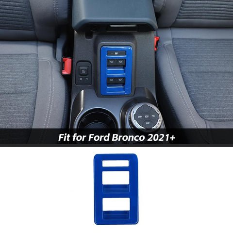 Interior Window Switch Button Panel Decor Cover Trim For Ford Bronco 2021+ 4-Door Accessories | CheroCar