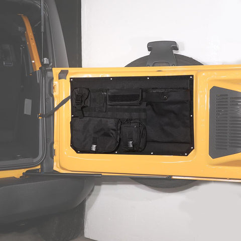 7 x Tailgate Storage Bag Multitool Kit Organizer Pocket For Ford Bronco 2021+ Black Accessories | CheroCar