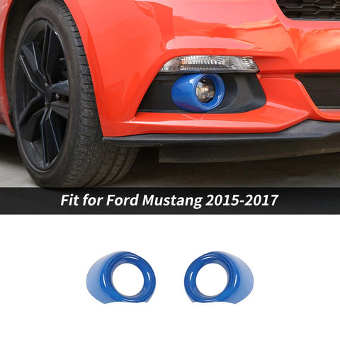 2x Front Fog Light Lamp Molding Cover Trim Bezel For Ford Mustang 2015-2017 Accessories | CheroCar