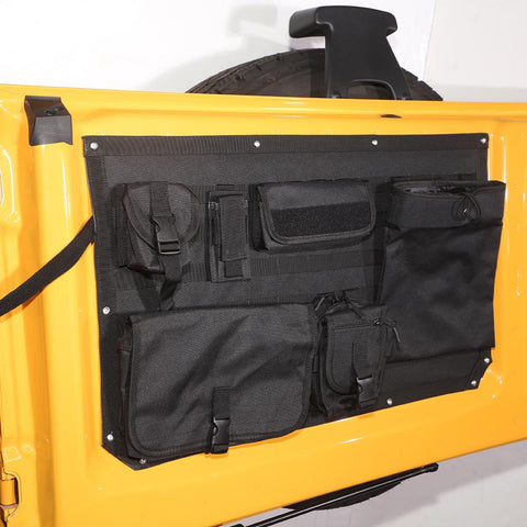 7 x Tailgate Storage Bag Multitool Kit Organizer Pocket For Ford Bronco 2021+ Black Accessories | CheroCar
