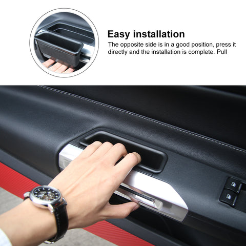 Inner Side Door Handle Storage Box Cover For Ford Mustang 2015+｜CheroCar