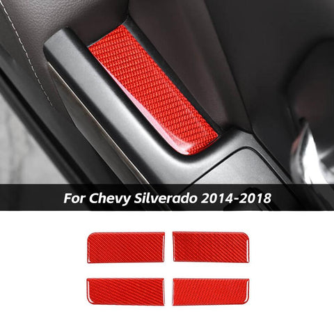 Door Handle Storage Box Slot Mat Cover Trim For Chevy Silverado GMC/SIERRA 2014-2018 Accessories | CheroCar