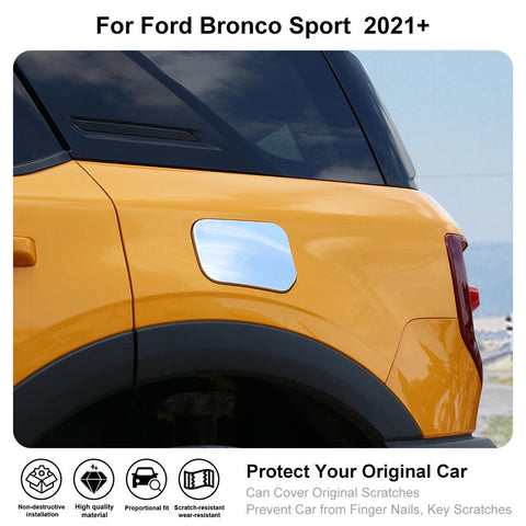 Door Fuel Filler Gas Tank Cap Cover Trim For Ford Bronco Sport 2021+ ABS Accessories | CheroCar