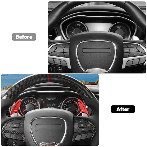 Steering Wheel Shift Paddle Cover Trim for Dodge Challenger & Charger 2015+ & Durango 2014+｜CheroCar