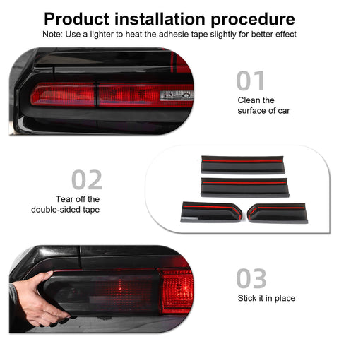 Tail Light Covers Rear Light Guards For 2009-2014 Dodge Challenger｜CheroCar