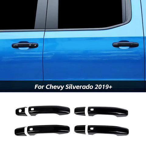 8PCS Door Handle Bezel Shell Cover Trim Decor For Chevy Silverado 19+ Suburban 20+/Tahoe 21+/GMC-YUKON 21+/GMC-SIERRA 19+ Accessories | CheroCar