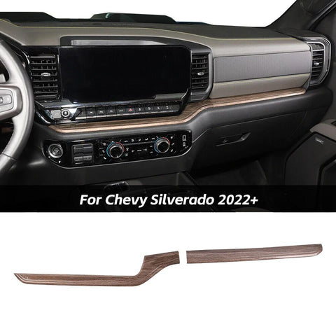 Center Console Co-pilot Decor Strips Trim Cover For Chevrolet Silverado 2022+ Accessories | CheroCar