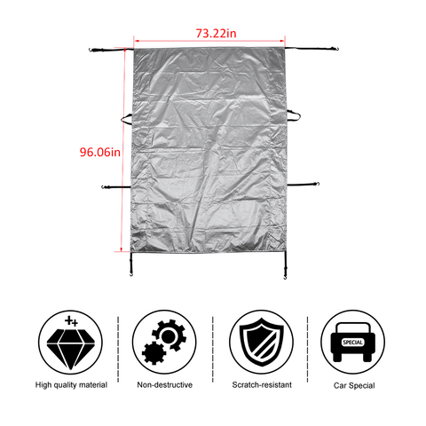 Universal Front Windshield Snow Shield Cover Waterproof Shade Accessories Silver | CheroCar