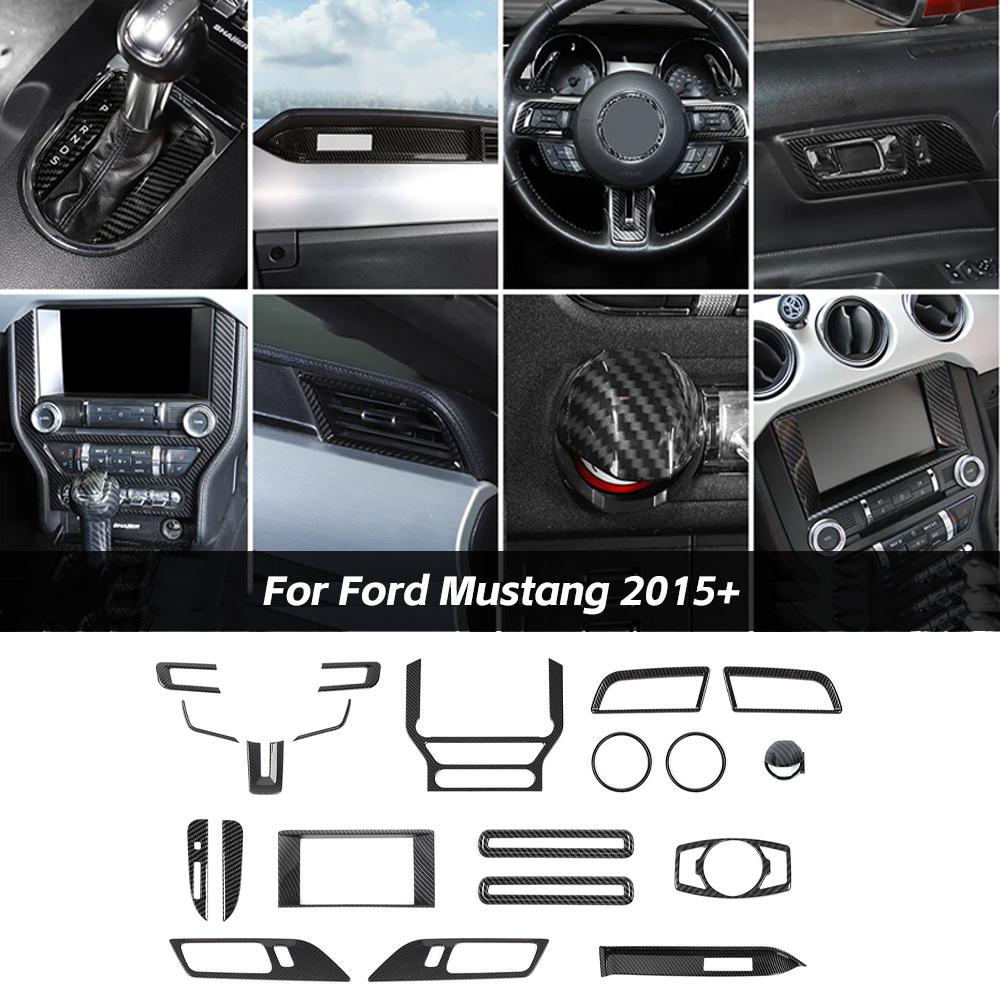 Interior Full Set Decoration Trim Cover for Ford Mustang 2015+ 20pcs/set｜CheroCar