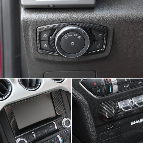Interior Full Set Decoration Trim Cover for Ford Mustang 2015+ 20pcs/set｜CheroCar