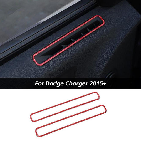 Carbon Fiber Interior Air Vent Outlet Cover Trim For Dodge Charger 2015+ Accessories | CheroCar