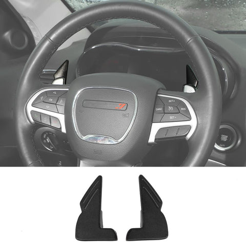 Black Steering Wheel Shift Paddle Cover For Dodge Challenger/Charger 2015+ /Durango 2014+ Accessories | CheroCar