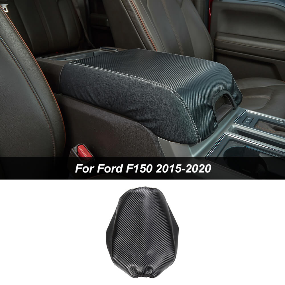 Center Console Armrest Leather Cover for 2015-2020 Ford F150｜CheroCar