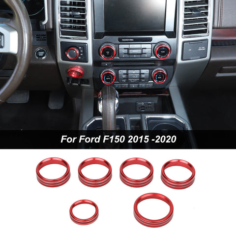 Air Conditioner & Audio Switch Decor Ring Cover Trim For Ford F150 2015-2020｜CheroCar