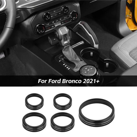 Air Condition 4WD Switch Knob Trim Ring for Ford Bronco 2021+ Accessories｜CheroCar