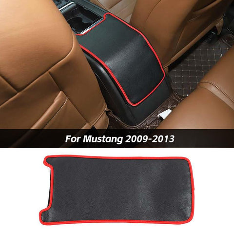 Leather Central Armrest Box Cushion Cover Pad For Mustang 2009-2013 Accessories | CheroCar