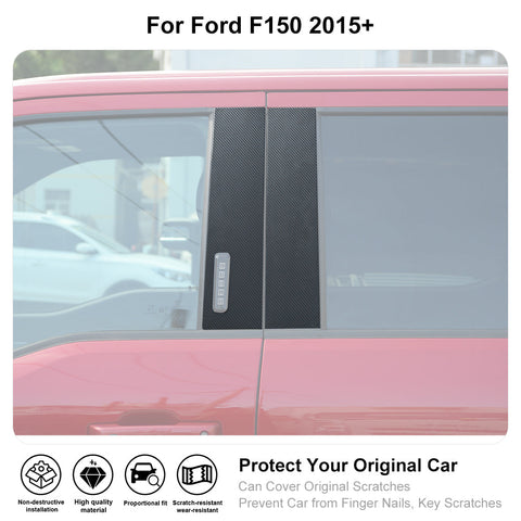 Exterior Window B Pillar Post Trim Sticker For 2015+ Ford F150｜CheroCar