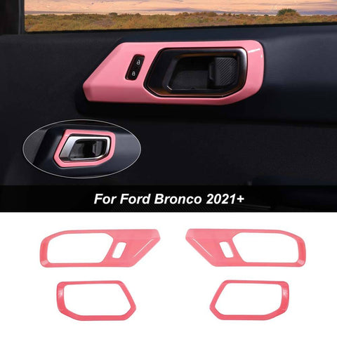 Interior Door Handles Bowl Cover Trim Bezels for Ford Bronco 2021+ Accessories｜CheroCar