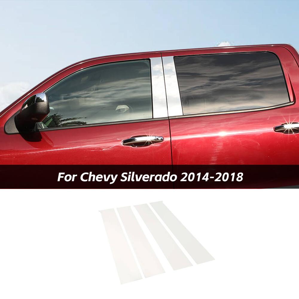 Stainless Steel Chrome Pillar Post Trim Strip For 2014-2018 Chevy Silverado 1500/ GMC Sierra 1500 Accessories｜CheroCar