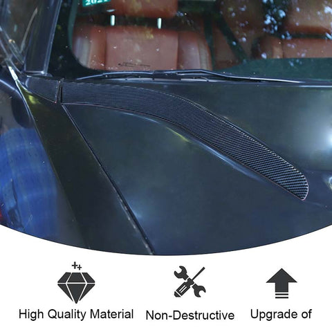 Carbon Fiber Hood Decor Trim Sticker For Dodge Challenger 2015+ Accessories | CheroCar