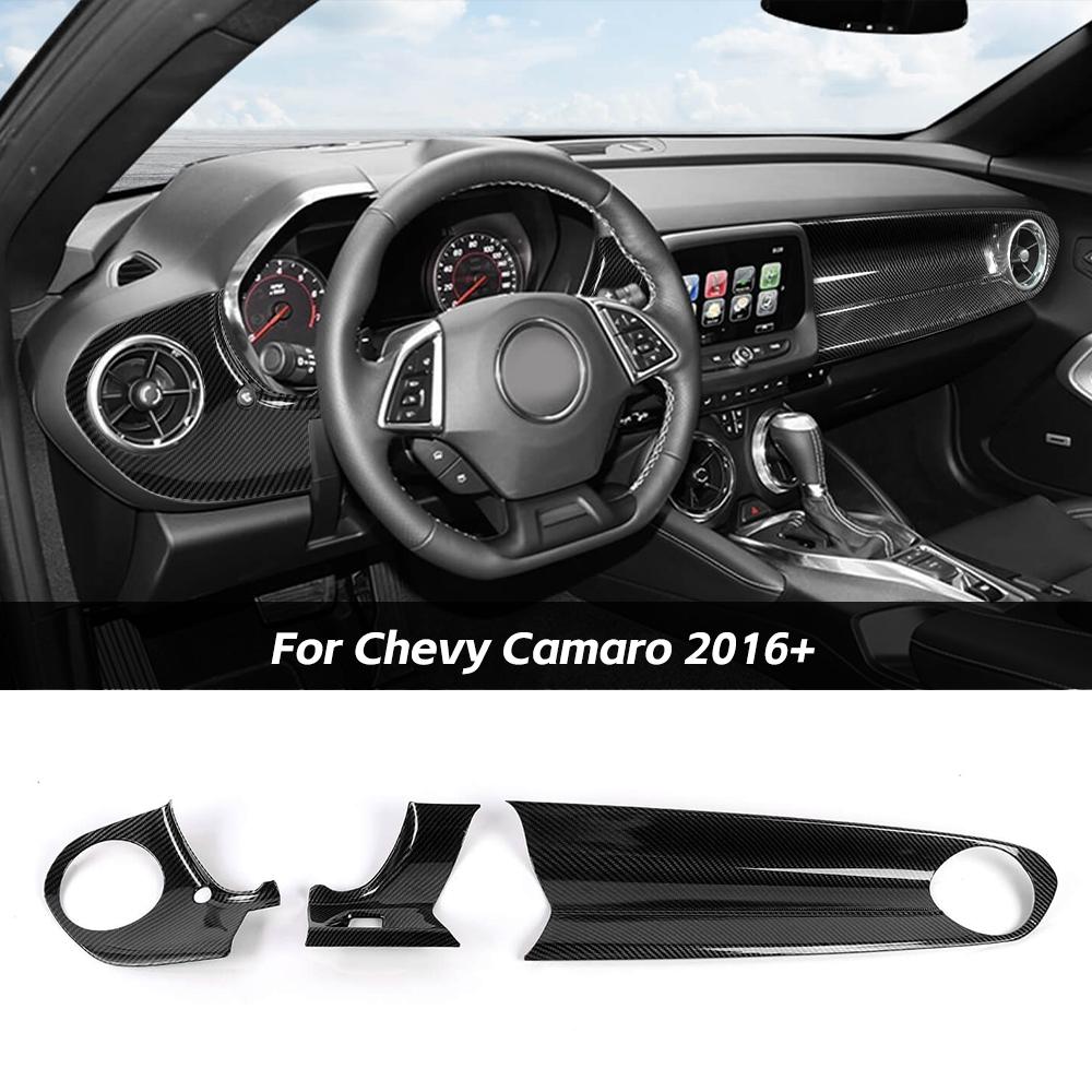 Big Gear Shift Cup Holder Cover Trim Decor For Chevy Camaro 2016 Carbon Fiber E - Foto 8