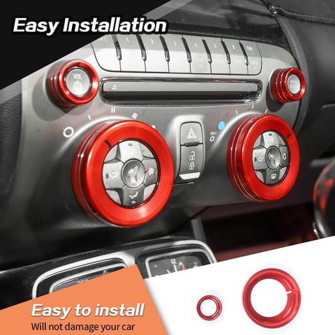 Center Control Switch Button Knob Ring Trim For Chevrolet Camaro 2010-2015 Accessories｜CheroCar