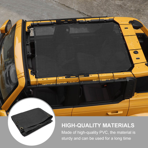Top Sunshade Mesh Anti-UV Blocker Protection For 2021+ Ford Bronco｜CheroCar