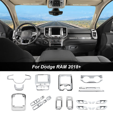 27pcs Interior Decoration Kit Trim Cover For Dodge Ram 2018+｜CheroCar
