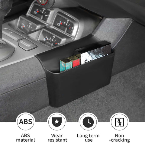 Gear Shift Side Storage Box Organizer Trays For Chevy Camaro 2010-2015 Black Accessories | CheroCar