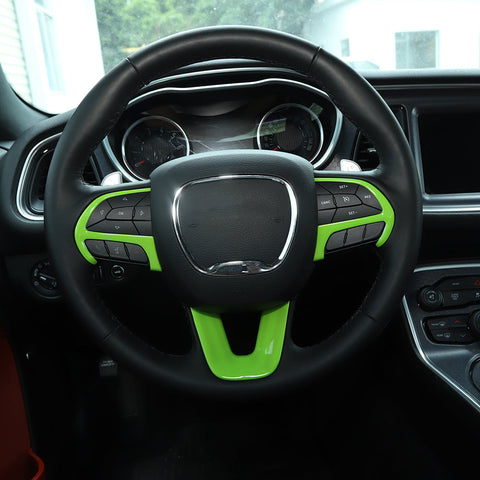 Steering Wheel Decor Cover Trim for Dodge Challenger & Charger 2015+ & Durango 2014+ Green｜CheroCar