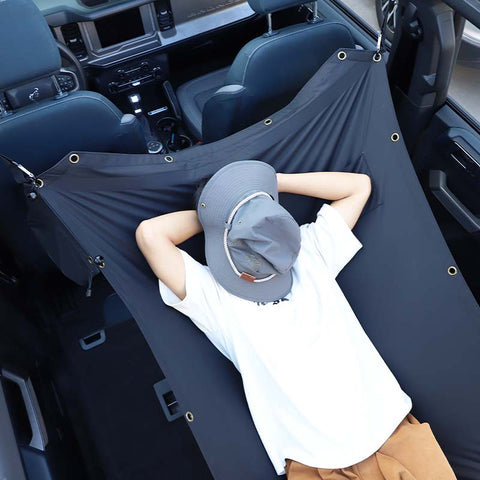 Black Sunshade Top Car Bed Rest Roof Hammock For Ford Bronco 2021+ 2/4Door Accessories | CheroCar
