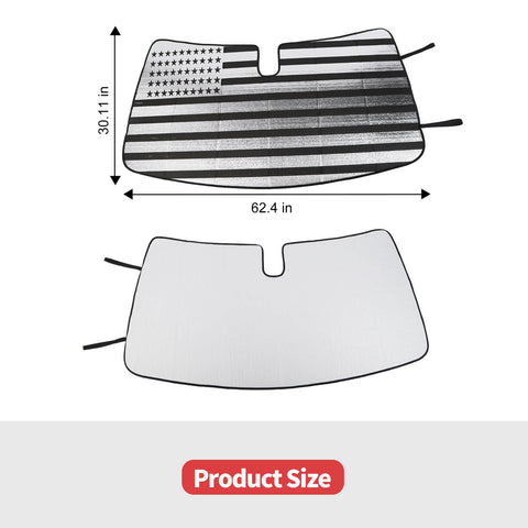 Front Windshield Sunshade Visor Cover US Flag Style For Dodge Ram 2010-2015 Accessories | CheroCar