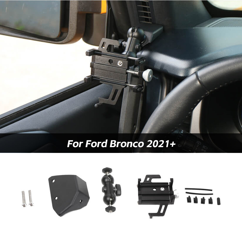 Multifunction A Pillar Handle Cell Phone Holder Mount For Ford Bronco 2021+ Accessories | CheroCar