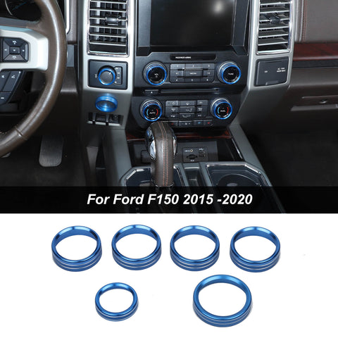 Air Conditioner & Audio Switch Decor Ring Cover Trim For Ford F150 2015-2020｜CheroCar