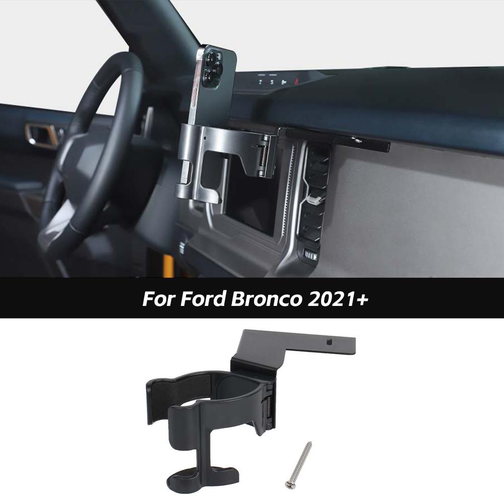 Dashboard Cell Phone Water Cup Holder Mount Bracket Stand For Ford Bronco 2021+ Accessories | CheroCar