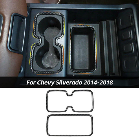 Center Console Storage Cup Holder Trim Frame For Chevy Silverado/GMC Sierra 2014-2018 Accessories | CheroCar
