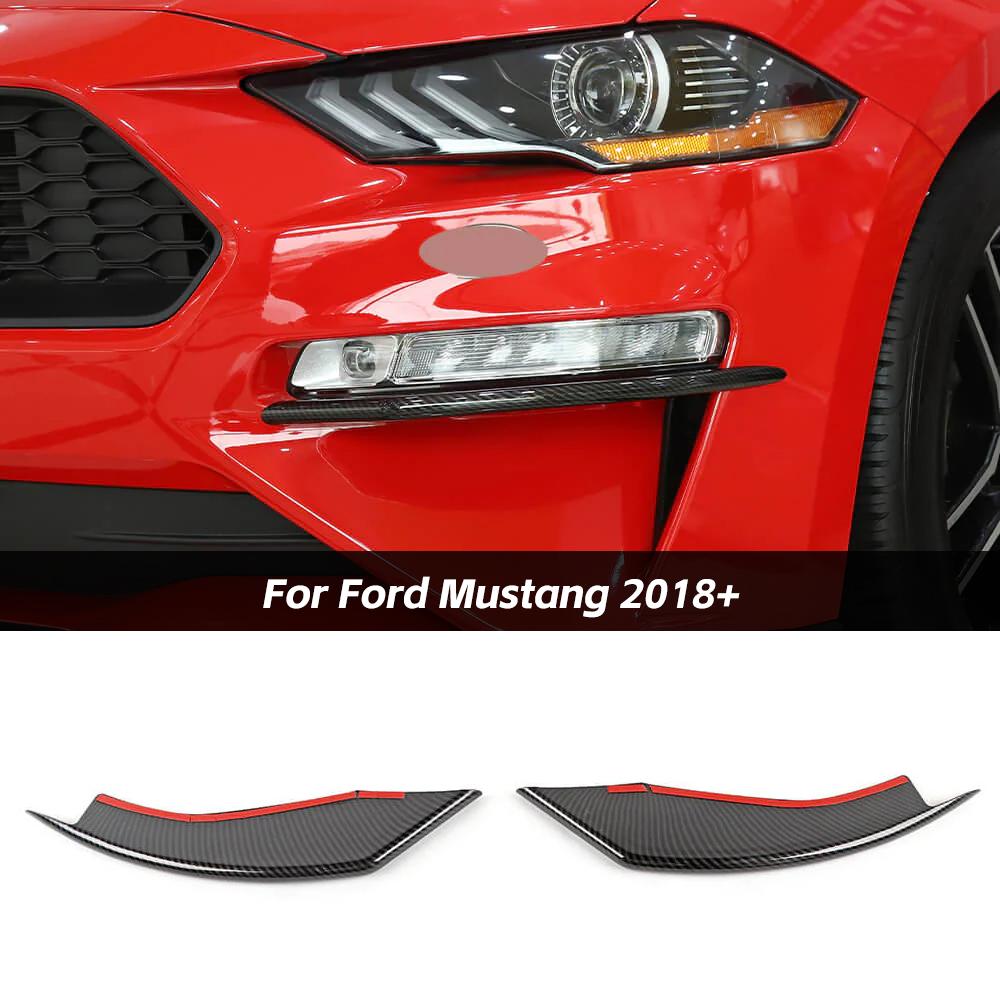Front Bumper Winglets Fog Light Trim Strip Cover for Ford Mustang 2018+｜CheroCar