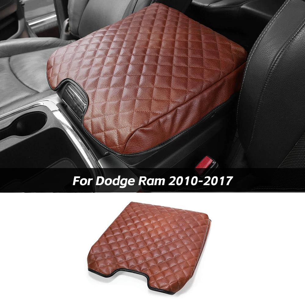 Leather Central Armrest Box Cushion Cover Pad for 2010-2017 Dodge Ram 1500 2500 3500 Accessories | CheroCar