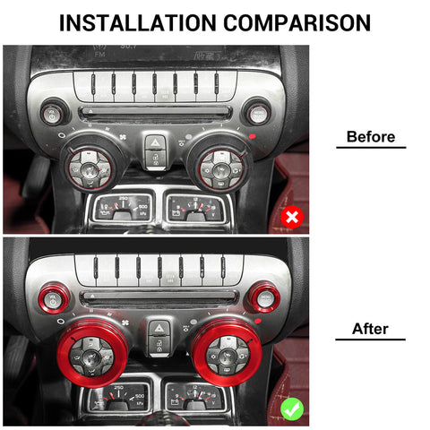 Center Control Headlight Switch Button Knob Ring Trim For Chevy Camaro 2010-2015 Accessories｜CheroCar