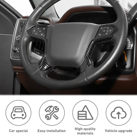 Steering Wheel Cover Trim For 2014-2018 Chevy Silverado 1500 & GMC Sierra 1500｜CheroCar