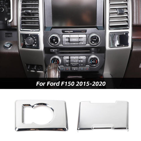 Power Outlet Panel & 4WD Switch Cover Trim for Ford F150 2015-2020 Wood Grain｜CheroCar