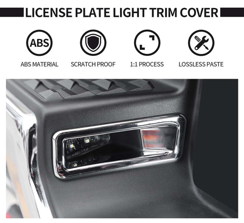 Rear License Plate Lamp Cover Trim For Dodge Ram 2018+｜CheroCar