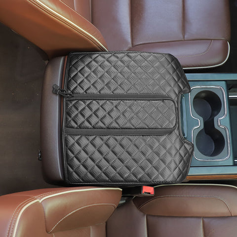 For 2014-2017 Chevy Silverado/GMC-SIERRA/Suburban/Tahoe/GMC-YUKON Interior Center Console Armrest Box Pad Trim Cover